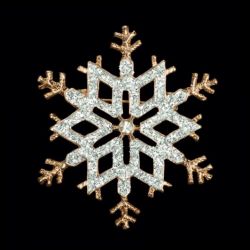 Brosche Schneeflocke