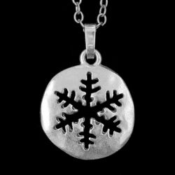 Kette Schneeflocke  mattsilber
