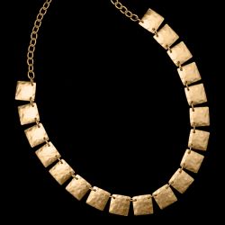 Collier Platy Square mattgold