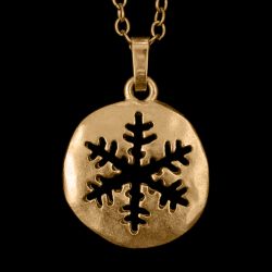 Kette Schneeflocke mattgold
