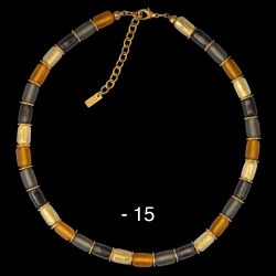 Walzencollier 15 grau-topas
