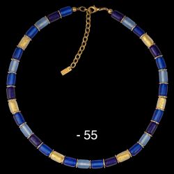Walzencollier 55 - blau-mix