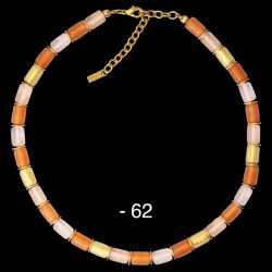 Walzencollier 62 -peach-rose