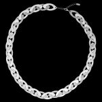 Collier Navette long mattsilber