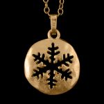 Kette Snowflake mattgold