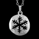 Kette Schneeflocke  mattsilber