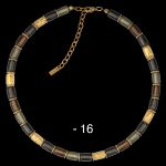 Walzencollier 16 grau-rauchtopas