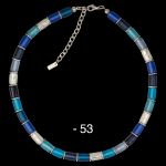 Walzencollier 53 - blau-mix