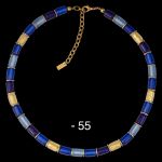 Walzencollier 55 - blau-mix