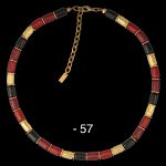 Walzencollier 57 - rot-schwarz