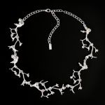 Collier Coral mattsilber